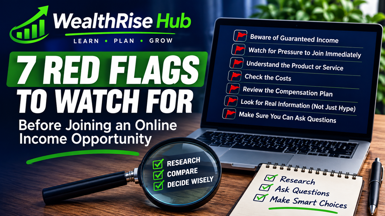 7 Red Flags to Watch for Before Joining an Online Income Opportunity